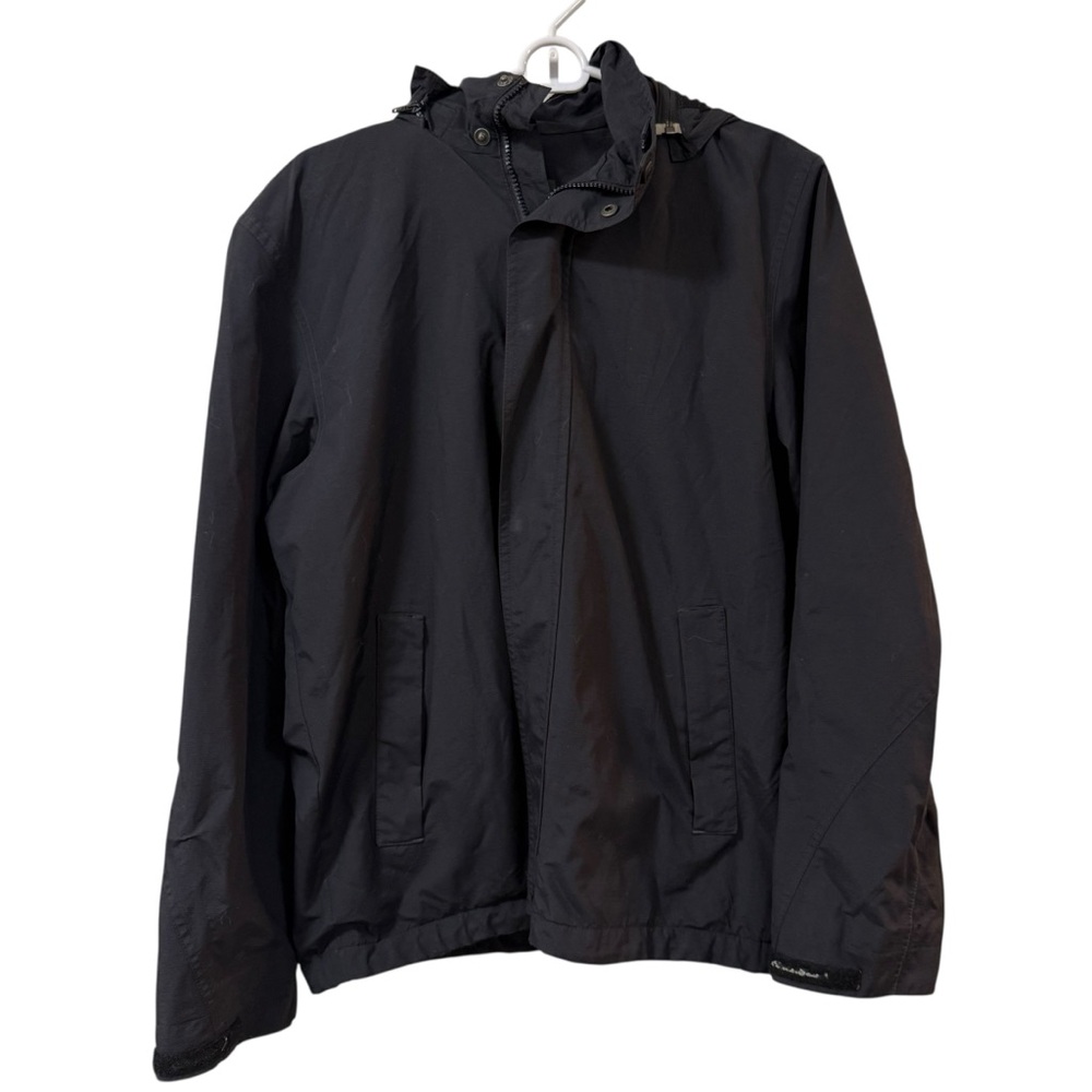Eddie Bauer Men's Black lightweight hooded jacket SMALL outerwear